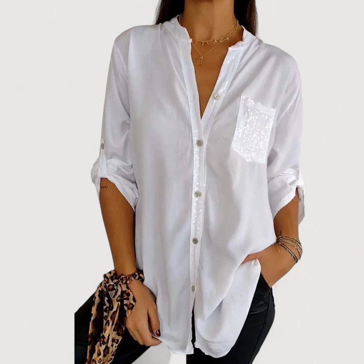 RENNA – SEQUIN DETAIL BLOUSE