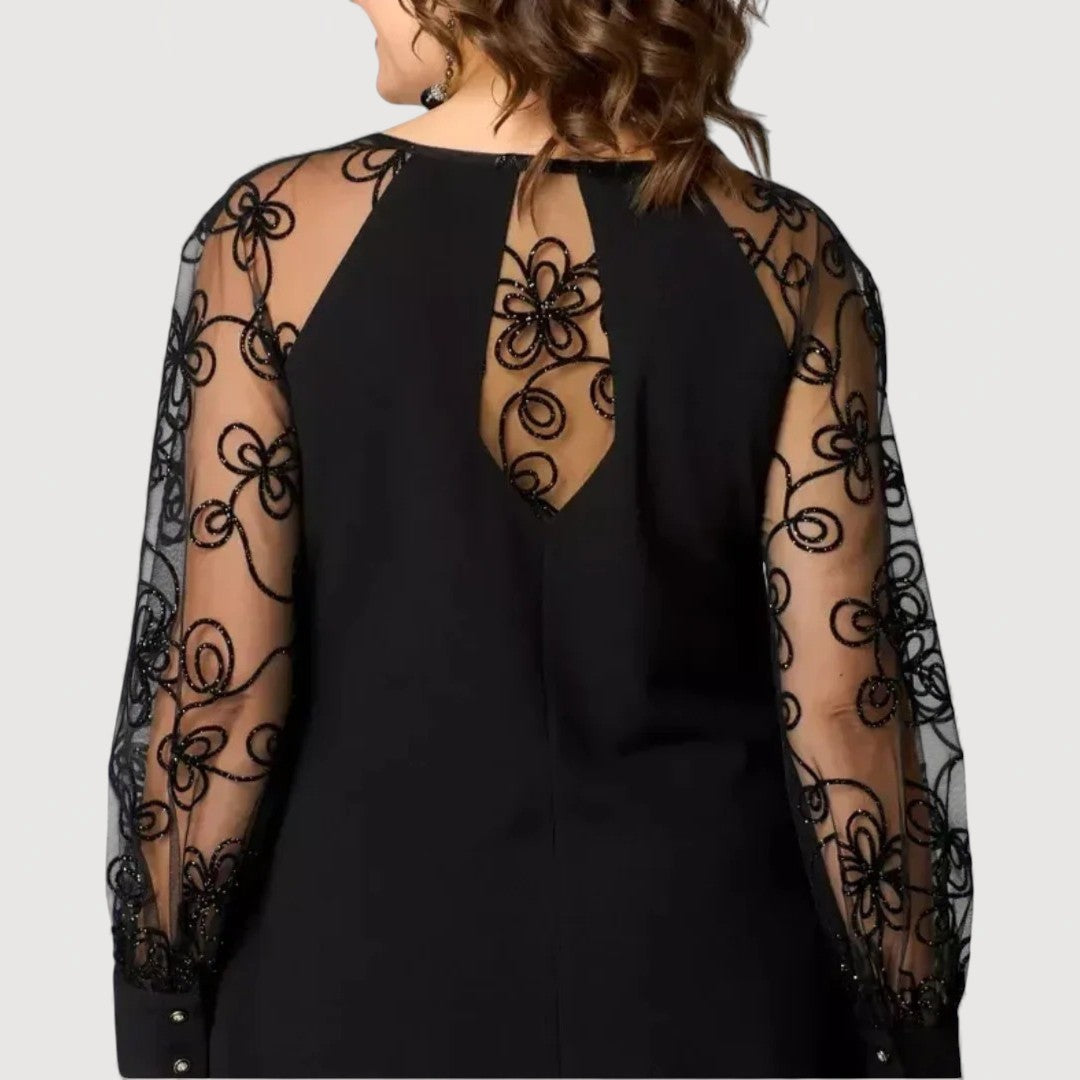 EVELYN – CLASSIC LACE SLEEVE DRESS