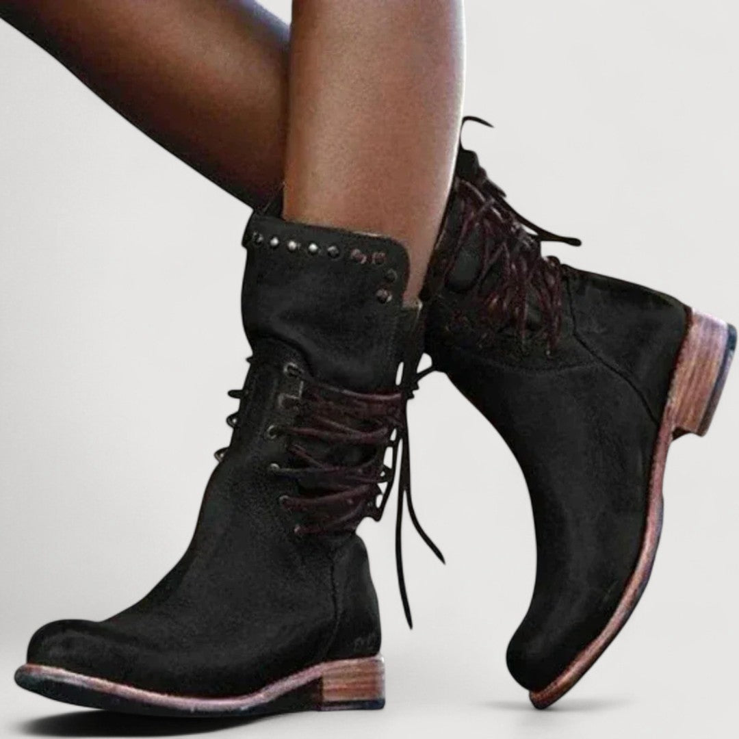 MAREN – WESTERN LACE-UP BOOTS