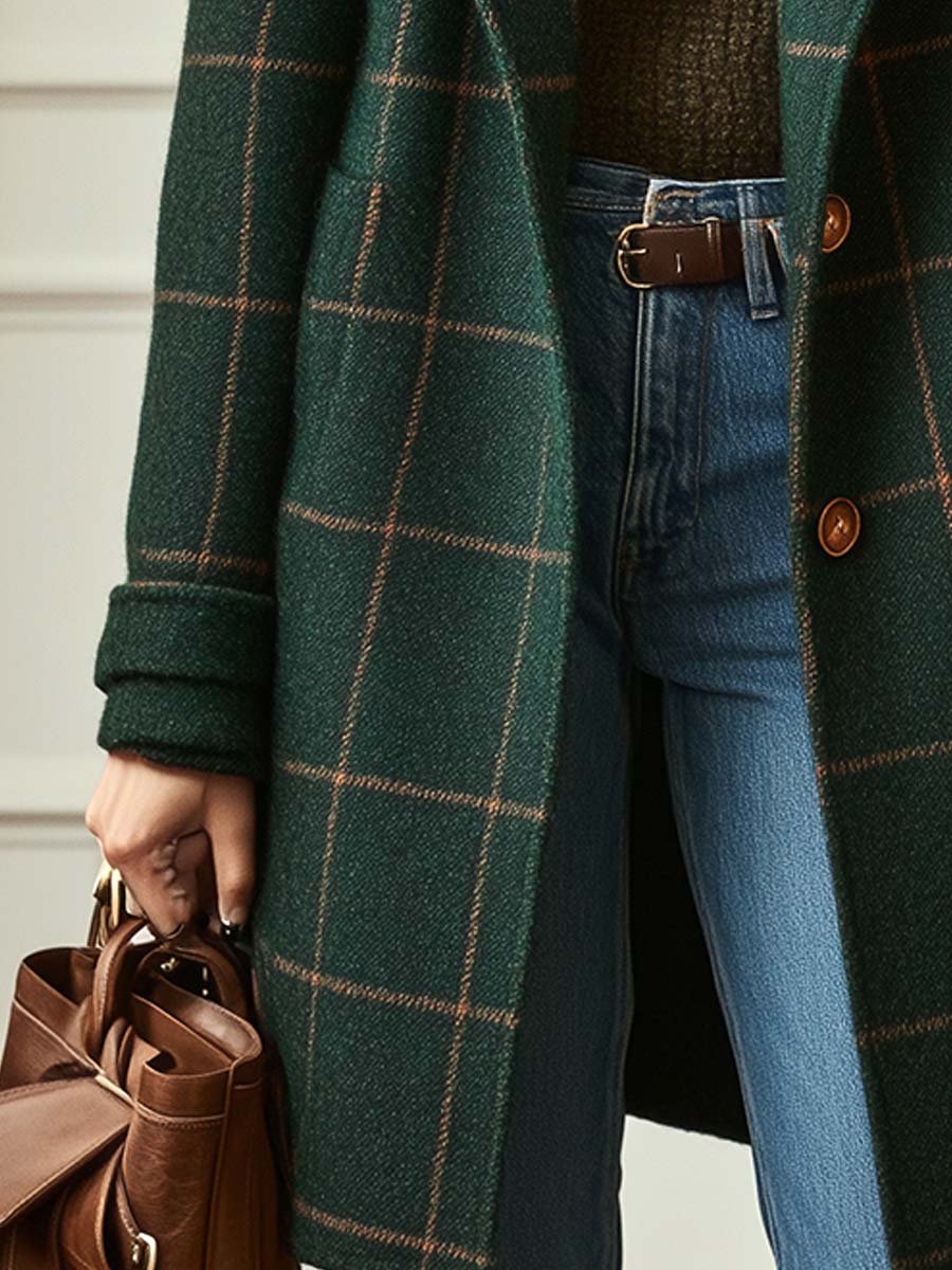 CAMBRIDGE - WOOL CHECK COAT
