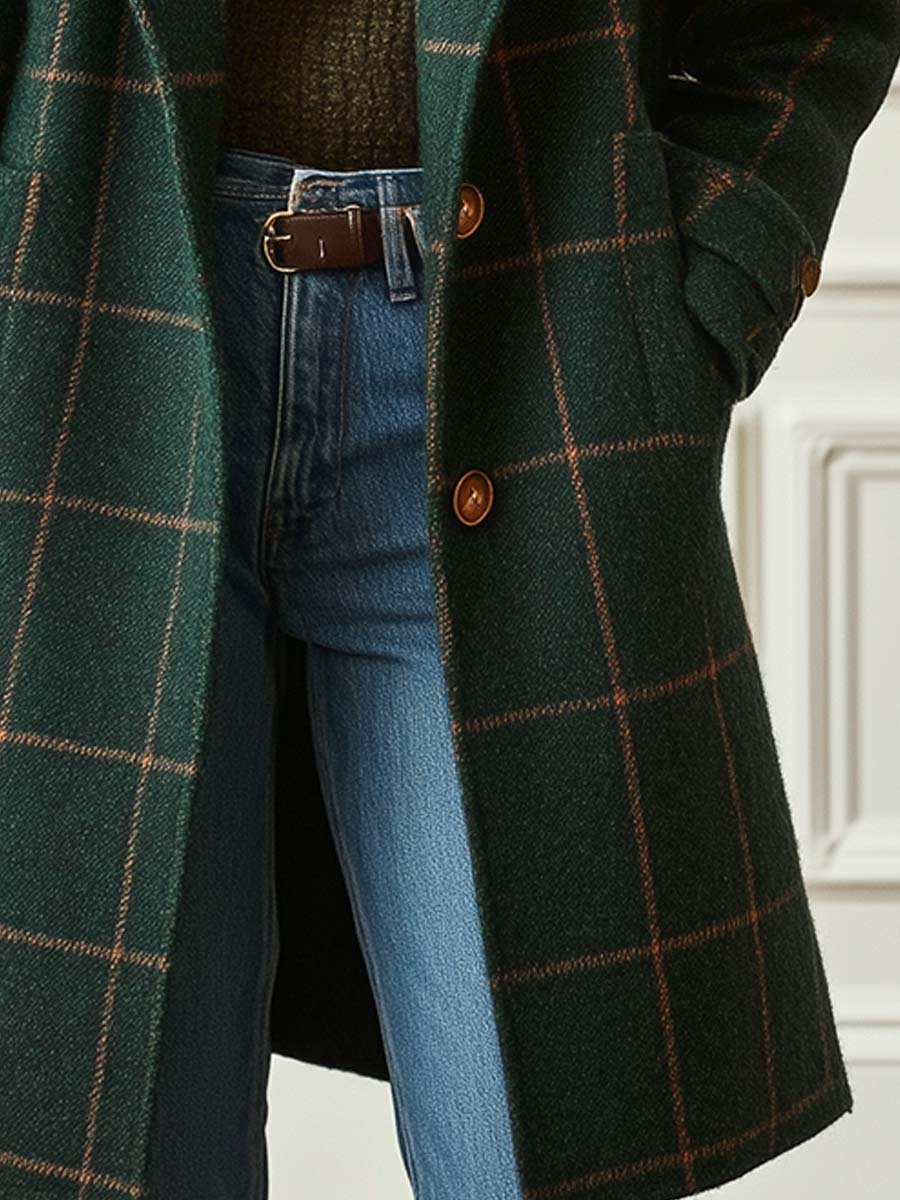 CAMBRIDGE - WOOL CHECK COAT